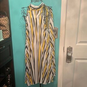 Love in Vibrant Striped Midi Dress